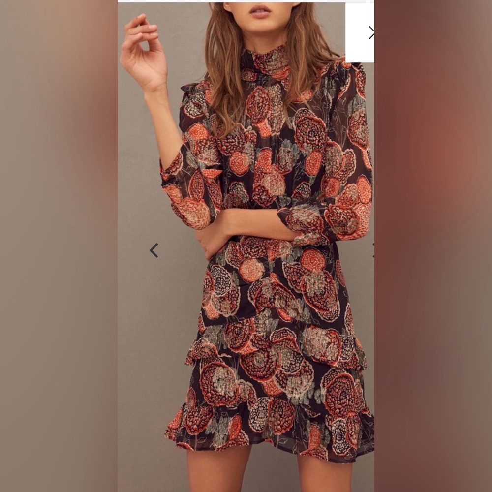 BA&SH Hydra Tiered Dress large NWT
